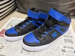 DC SHOES ハイカットスニーカー ブラック×ブルーのサムネイル