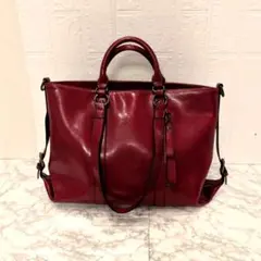 訳あり 大容量 3WAY レザーバッグ トート ハンド ショルダーバッグ