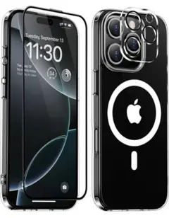 iPhone 15 Pro ケース クリア Magsafe対応 カメラレンズ保護