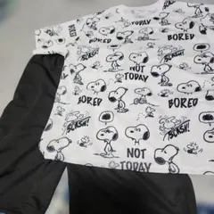 スヌーピー ルームウェアセット。ポリエステル薄生地