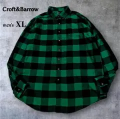 taki様 Croft＆Barrowバッファローチェック ブラック×グリーンXL