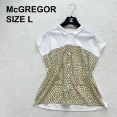 【美品】マックレガー　フラワープリント　切替シャツ　ブラウス　ナチュラル（68）のサムネイル