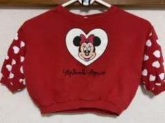 リトシー　ミニーマウス クロップドトレーナー 赤 90 Littc