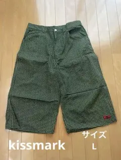 キスマーク kissmark メンズ ハーフパンツ 緑 サイズLのサムネイル