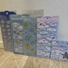 シナモロール シールセット、おはじき、すりガラス風プラスチックモデル