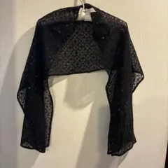 黒いレースショール スパンコール付き