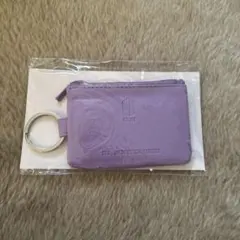 BTS パープル キーホルダー付きポーチ