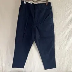 未使用　ユニクロ　リネンコットン　テーパードパンツ　XL ネイビー2990円