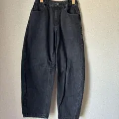GU 150cm バレルレッグジーンズ　ブラック