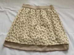 2wayフレアスカート ベージュ