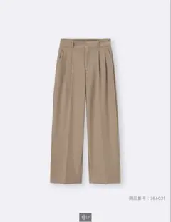 ［GU］タックワイドパンツ［丈標準70.0-74.0cm］
