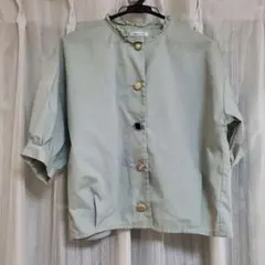OLIVE des OLIVE　バックシャーリングフリルネックブラウス　Tシャツ