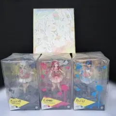 ゾンビランドサガ フィギュア3体& 深川可純氏の直筆サイン入り色紙