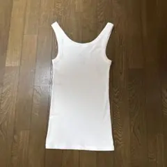 Spick＆span 白色のリブタンクトップ　フリーサイズ