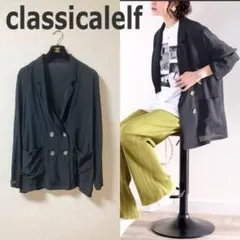 classicalelf シアーダブルテーラードジャケット ブラックのサムネイル