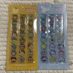 おはじき風シール　シナモンロール　ポムポムプリン