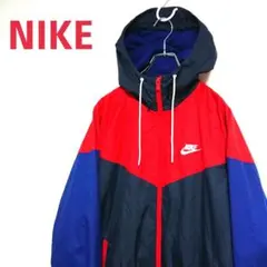 ナイキ NIKE 切替 ナイロンジャケット フーディー ワンポイントロゴ