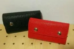 キーケース 二点セット 赤 黒 レッド ブラック 男女兼用