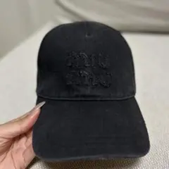 【即決可】miumiu デニム ベースボールキャップ ロゴ キャップのサムネイル