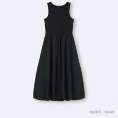 GU バブルヘムワンピース ブラック　M