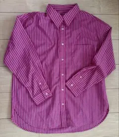 GU ストライプ長袖シャツ Mサイズ