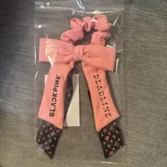 BLACKPINK リボンシュシュ -DEADLINE LOGO-（PINK