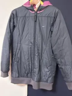 Nike フード付き ジャケット グレー/ピンクリバーシブル