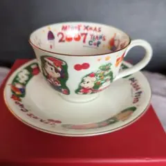 ペコちゃん2007年クリスマスカップ＆ソーサー