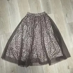 ロングスカート　ヒョウ柄