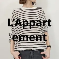 ニット/セーター L'Appartement Border Sheer Knit L'Appartement Border Sheer Knit ブラック 【公式通販】