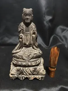 仏教美術 木彫仏像 骨董 時代物 旧家蔵出し アンティーク 蒐集家放出 送料無料