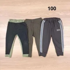 100　秋冬男の子　長ズボン３本セット　Birthday西松屋　未着用あり