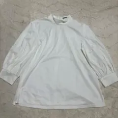 極美品 23SS セオリーリュクス スタンドカラーギャザースリーブブラウス 40
