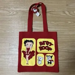 新品ベティブープベティちゃん帆布トートバッグ 赤 廃盤品 bettyboopのサムネイル