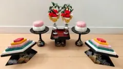 雛人形 菱餅 桜餅 高杯 飾り小物セット ひな祭り