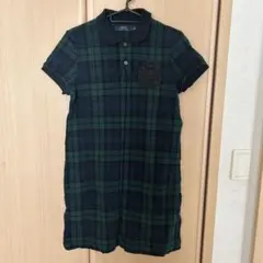 ラルフローレン　ポロワンピース　Aラインタータンチェック　ブラックウォッチ