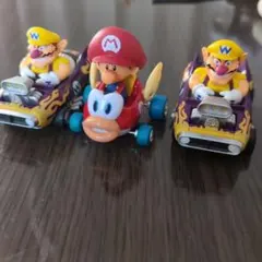 ベビーマリオ　ワリオ　マリオカート　ミニカー 3体セット　フィギュア