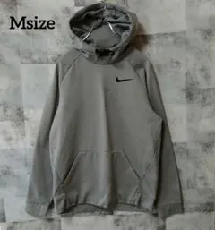 NIKE ナイキ Msize プルオーバーパーカー 刺繍ロゴ グレー