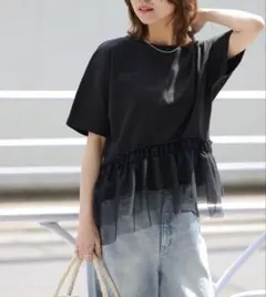 JOURNAL STANDARD relumeチュール切り替え 半袖Tシャツのサムネイル