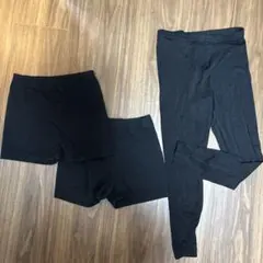 子供用オーバーパンツ、ヒートテックレギンス3点セット 120cm