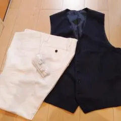 【着用1時間】結婚式 前撮り スーツ　タキシード上下ベスト スラックス　コムサ