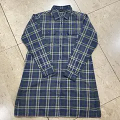 sh1872 montbell チェック柄長袖シャツ S モンベル　ワンピース