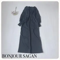 ♢【楽ちん綺麗見え】ボンジュールサガン ハイウエスト切替スウェットワンピース