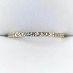 agete アガット 11号 K18ハーフエタニティリング 0.09ct - メルカリ
