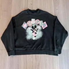 US古着　ミッキーマウス プリントスウェットシャツ