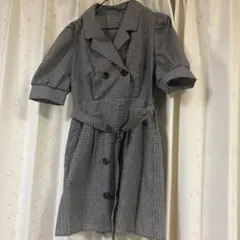 GRL ギンガムチェック 半袖 ミニワンピース