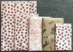 【78枚セット】 レトロいちご/マイホーム/未晒テディ 紙袋