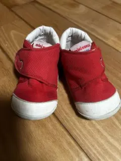 ミキハウス 赤　ベビーシューズ 13センチ