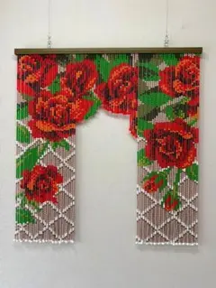 B-3 昭和レトロ 玉のれん 珠のれん ポンポン アクリル 120×85cm - メルカリ