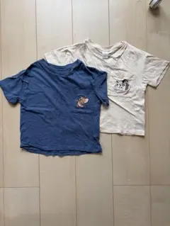 H&M ポケット付きTシャツ2枚セット